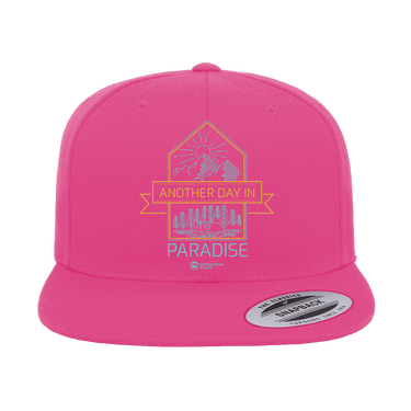 Another Day In Paradise Embroidered Flat Bill Cap